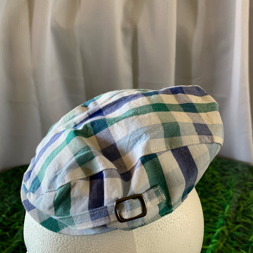 Janie and Jack Plaid Newsboy Cap 0-6M